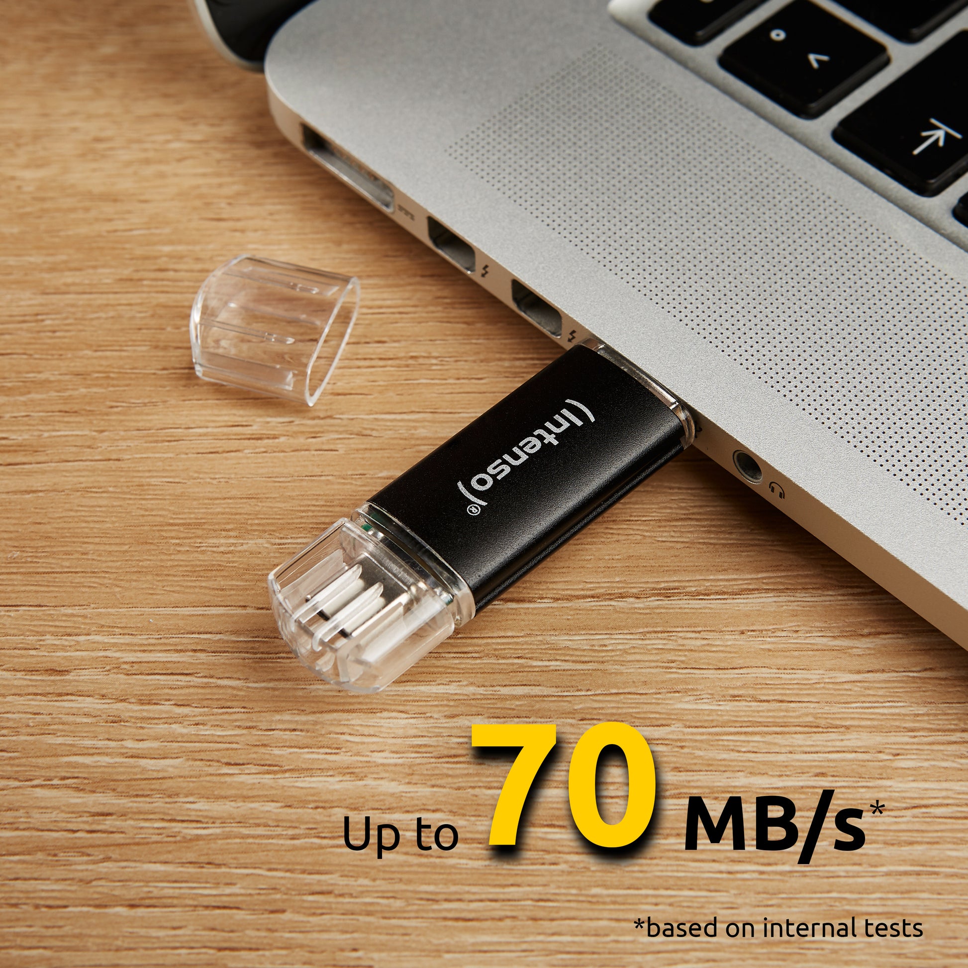 Intenso Twist Line 3539491 USB-Stick 128 GB – USB-A/USB-C USB 3.2 Gen 1, 70 MB/s Lesen, mit Kappe, Anthrazit