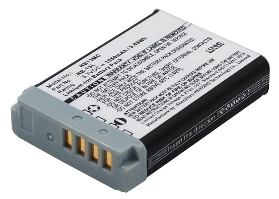CoreParts NB-13L Ersatzakku (Li-Ion, 1050 mAh/3,7 V, 3,9 Wh) – für Canon PowerShot G7 X II, G5 X, G7 X und andere