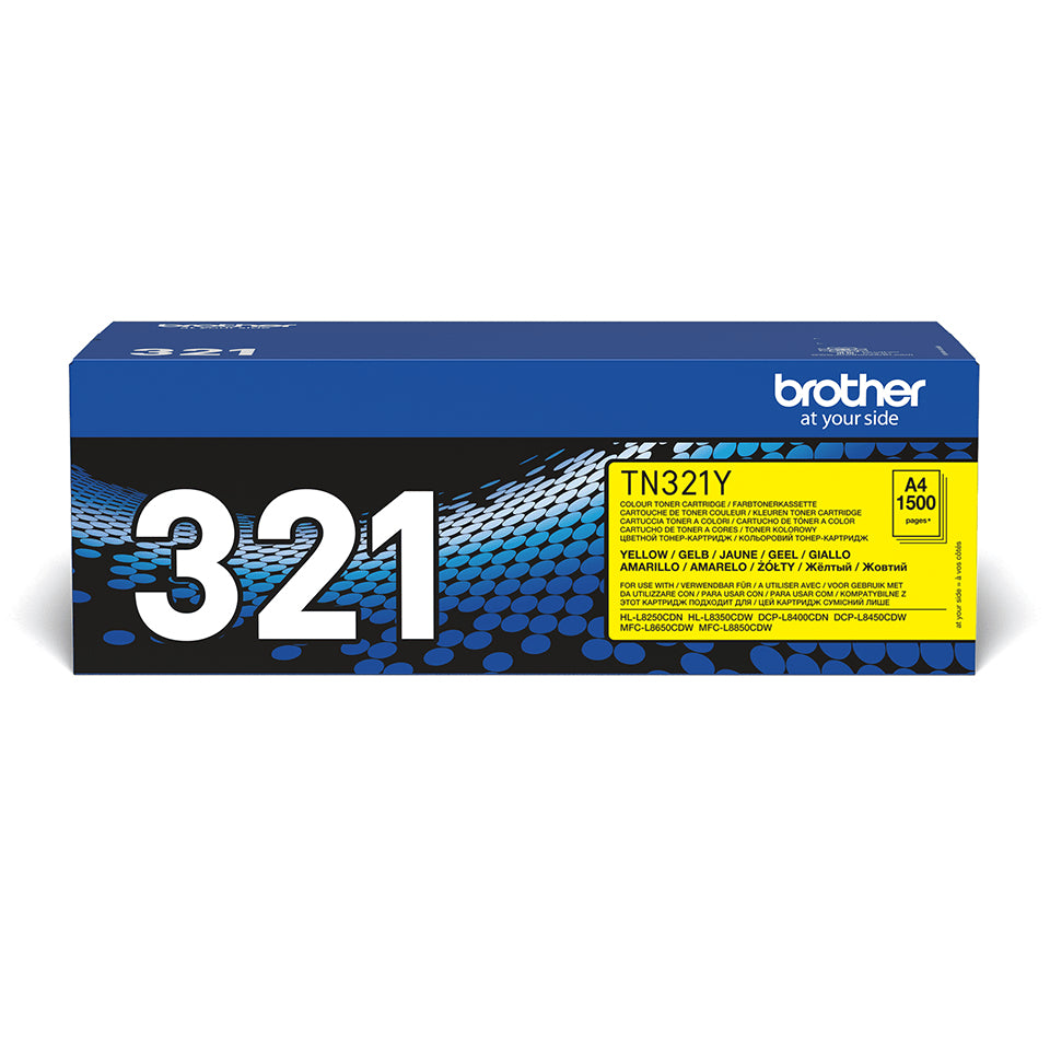 Brother Toner TN-321Y – gelb, 1500 Seiten – für HL-L8250CDN/HL-L8350CDW
