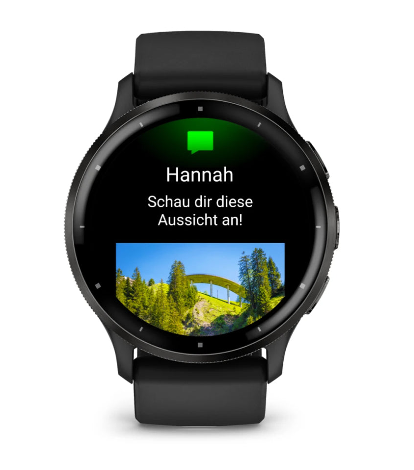 Garmin Venu 3 – Smartwatch – 45 mm, 1,4", GPS, WLAN, AMOLED, Gorilla Glass, 50 m, Schwarz/Schiefergrau