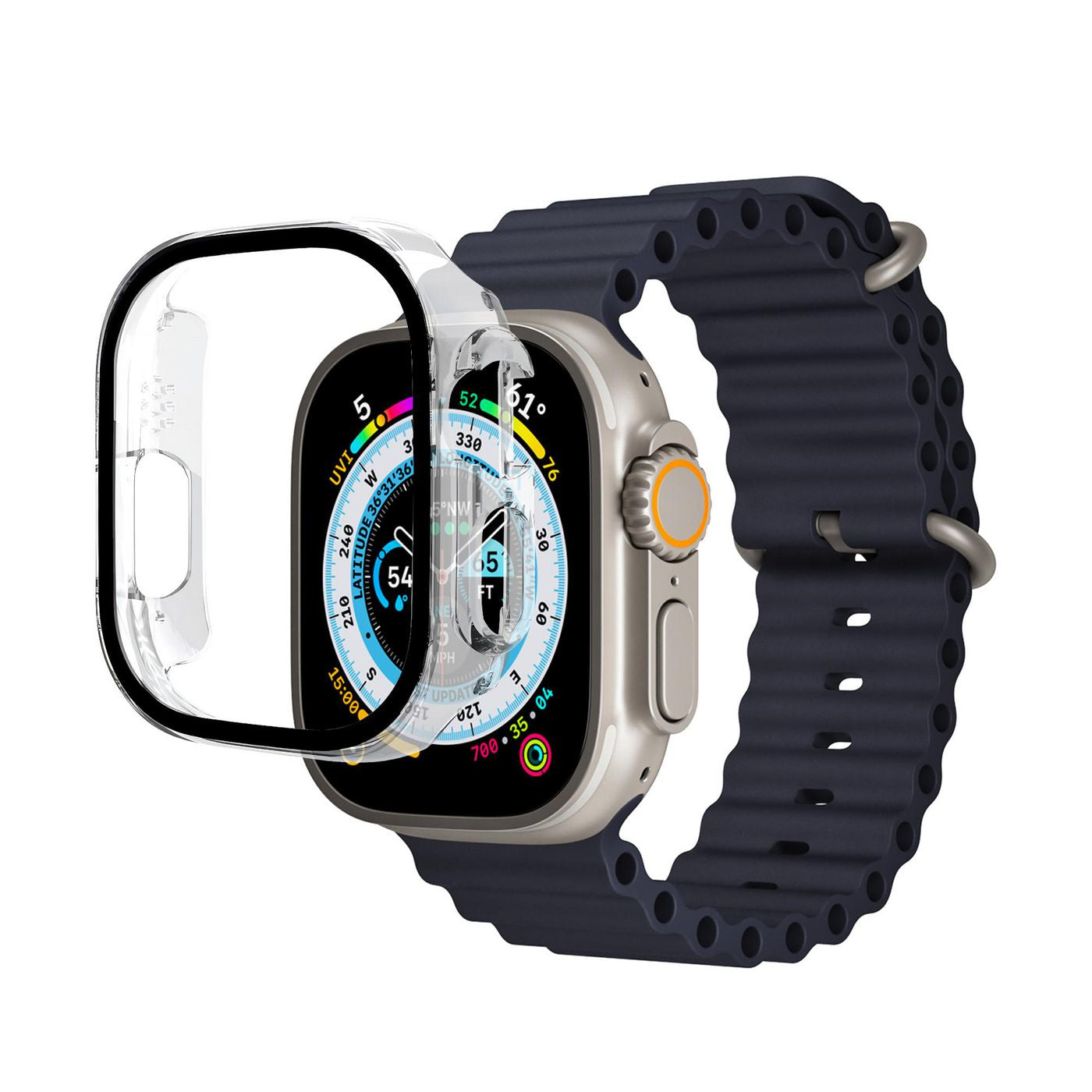 eSTUFF Displayschutz (Panzerglas), Full Body – für Apple Watch Ultra
