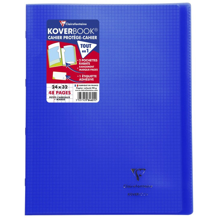 Clairefontaine Notizheft – 240 × 320 mm – kariert – 24 Blatt – 90 g/m² – Softcover, mehrfarbig, PEFC