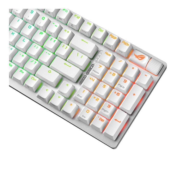 ASUS ROG Strix Scope II 96 – Gaming-Tastatur 96% – Mechanisch, RGB – Bluetooth & 2,4 GHz – Weiss