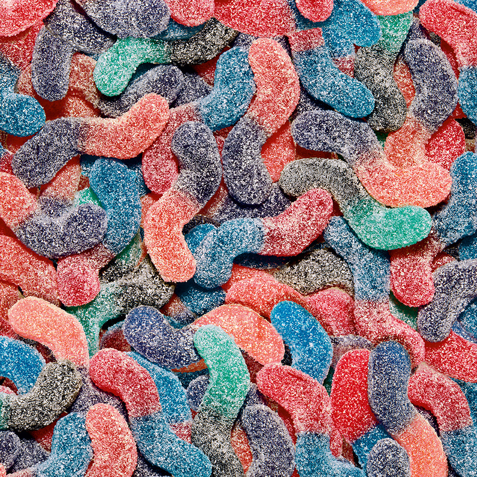 Trolli Saure Glühwürmchen Verry Berry Gummibonbons, glutenfrei – 200 g