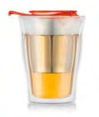 Bodum Teetasse Kopenhagen – 350 ml, Borosilikatglas, Transparent, doppelwandig, mit Henkel
