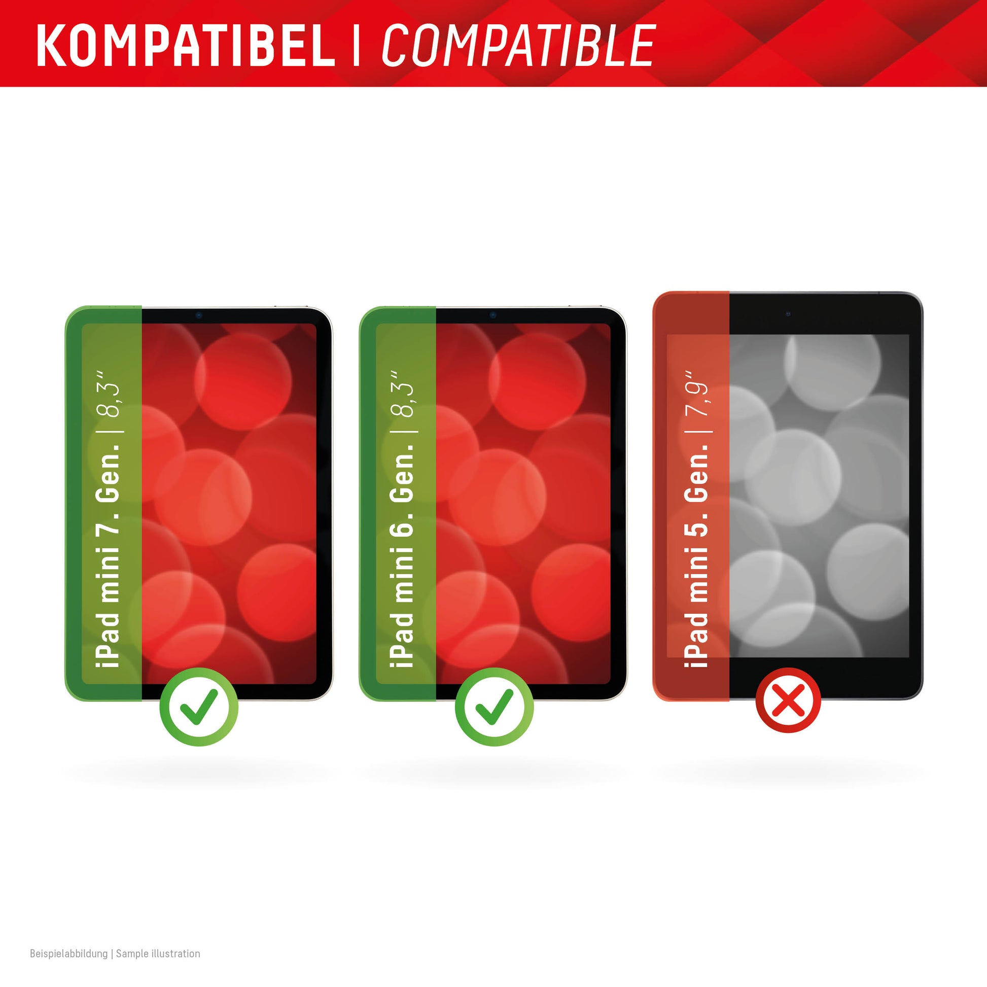 Displex Panzerglas für iPad mini 8,3" (6./7. Gen.) – 9H, Anti-Fingerprint