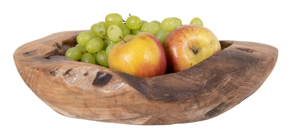House Nordic Schale – Teakholz, Natur – Ø 30 × 10 cm