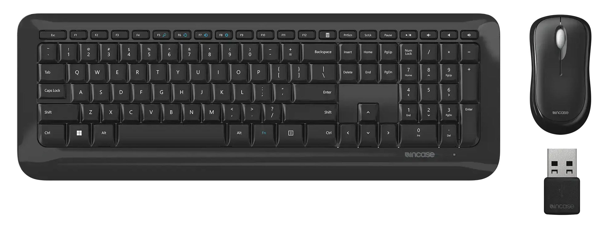 Incase Wireless Desktop 850 – Tastatur- und Maus-Set – 2,4 GHz – QWERTY (UK-INT) – Schwarz
