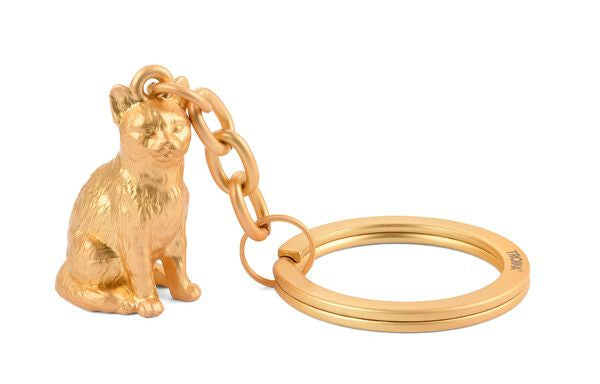 TROIKA Schlüsselanhänger Cleopatra Katze – Metall, Gold