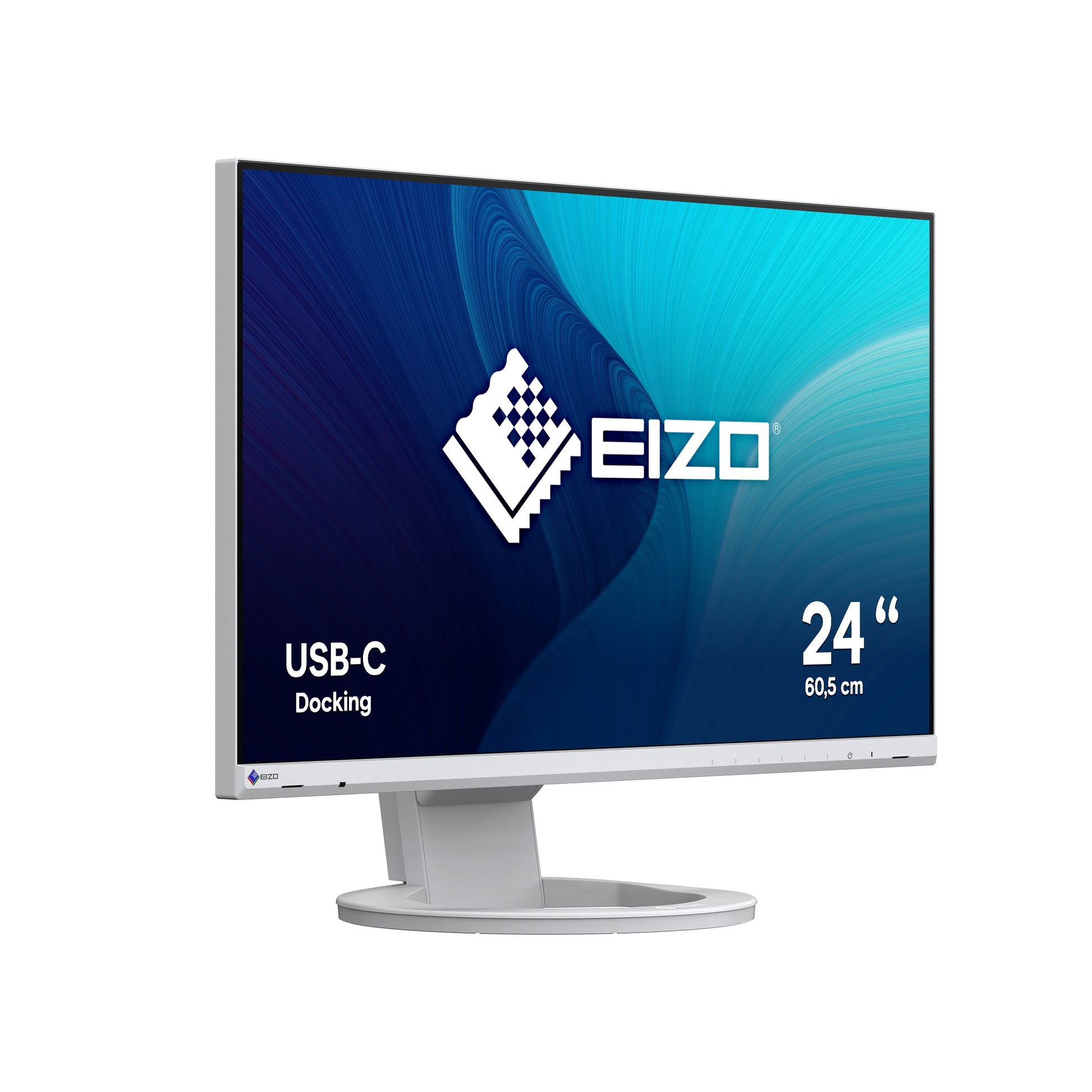 EIZO EV2480-Swiss Edition – Monitor, 23,8", IPS, 60 Hz, 250 cd/m², USB-C, Lautsprecher, VESA 100 × 100, Weiss