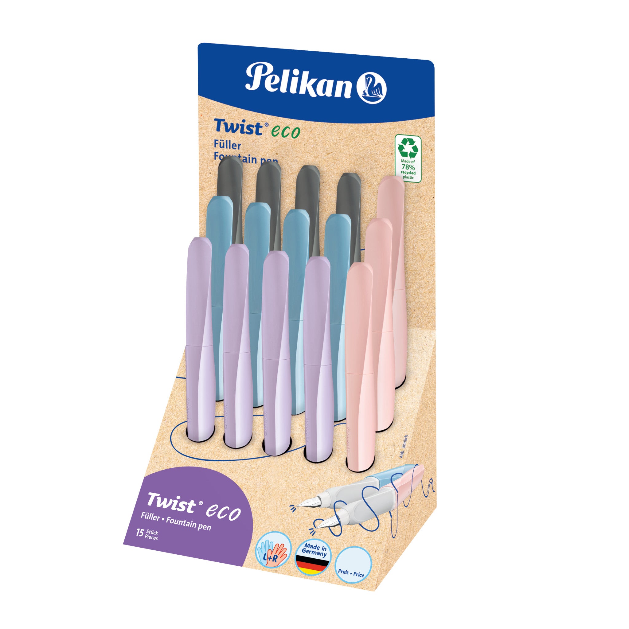 Pelikan Twist eco – Federspitze M – für Rechts- & Linkshänder – 15er Box