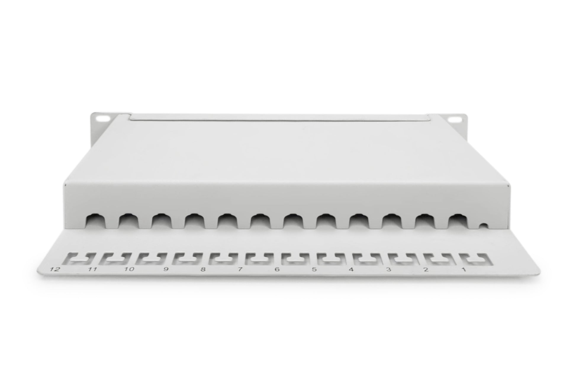 Digitus Patchpanel – 12× RJ-45 10G, geschirmt, 1U, Metall, Grau