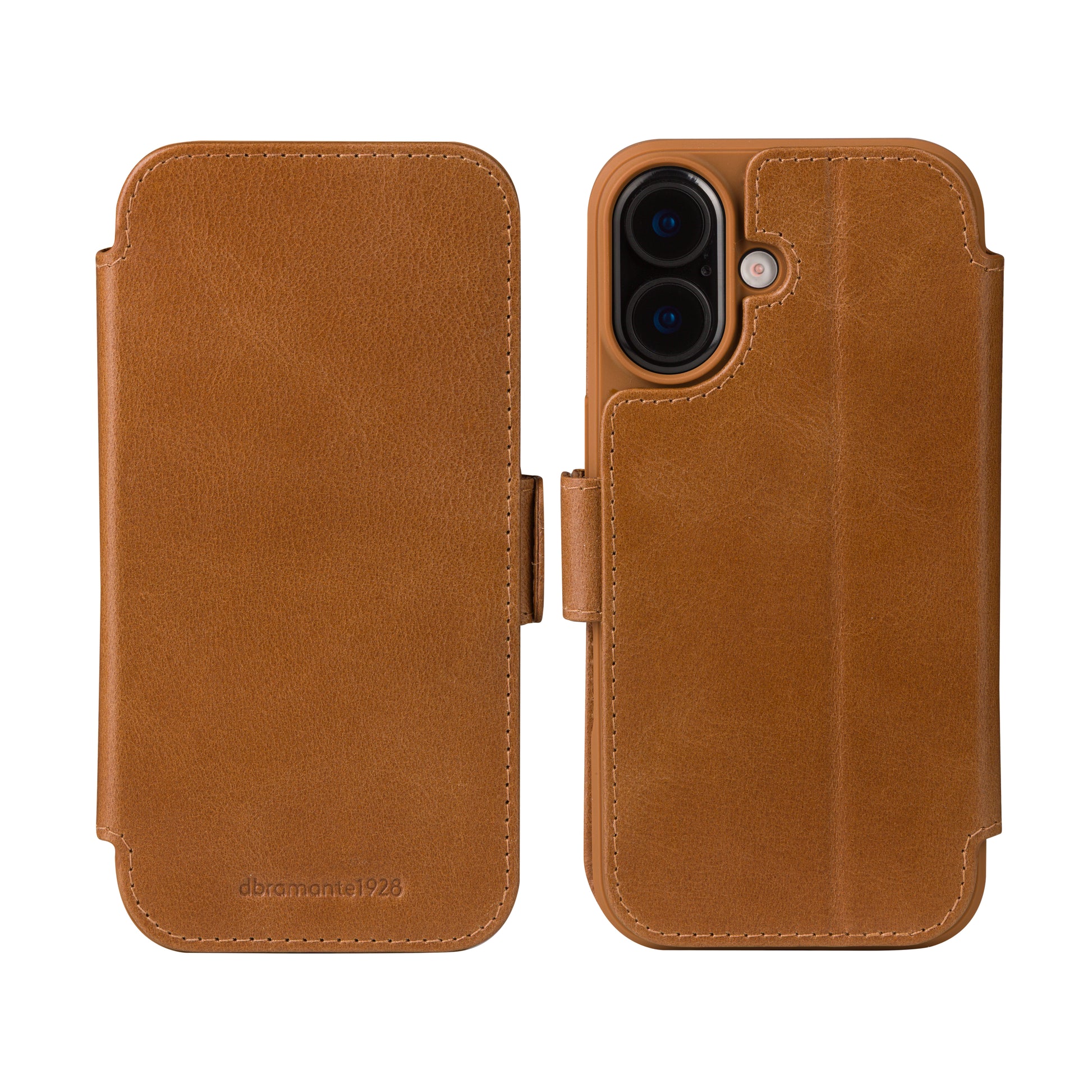 dbramante1928 Copenhagen Wallethülle – für Apple iPhone 17, mit Ständer, 3 Kartenfächer, Leder, Beige