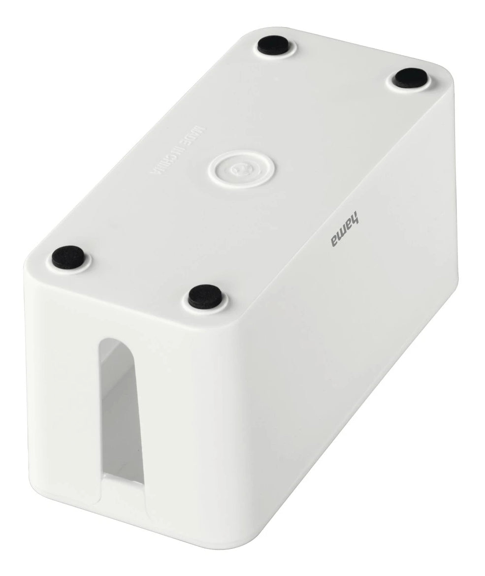 Hama Kabelbox – 230 × 118 × 115 mm, Kunststoff, Weiss, für Kabel bis Ø 15 mm