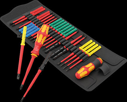 Wera Kraftform Kompakt – Multi-Bit-Schraubenzieher-Set PH/PZ/SL/TX/HEX, 26-teilig, VDE, Etui – 05006617001