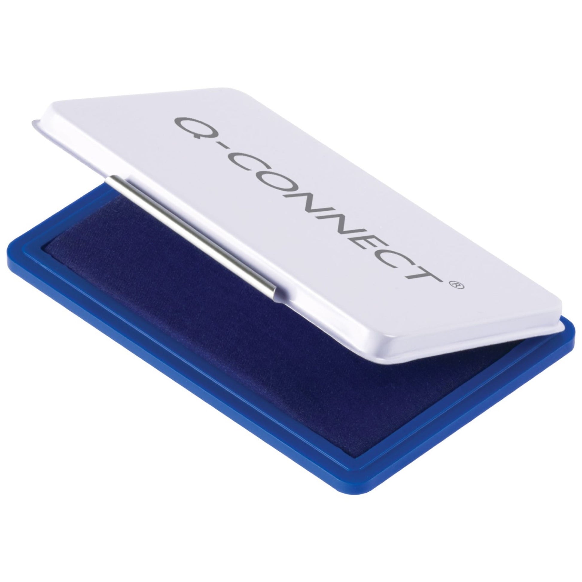 Q-CONNECT Stempelkissen – Tintenfarbe: Blau, Metall, 110 × 70 mm
