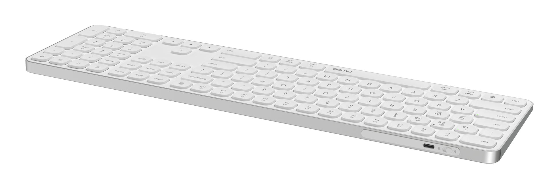 Rapoo E9810 – Kabellose Tastatur (Bluetooth/2,4 GHz), CH-Layout (DE-CH) – für Windows & macOS