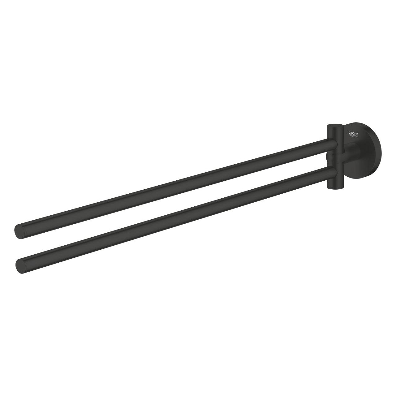 GROHE Handtuchhalter Start (doppelt) – 43,9×5,4×6,1 cm, Metall, 5 kg, Verschraubt, Schwarz