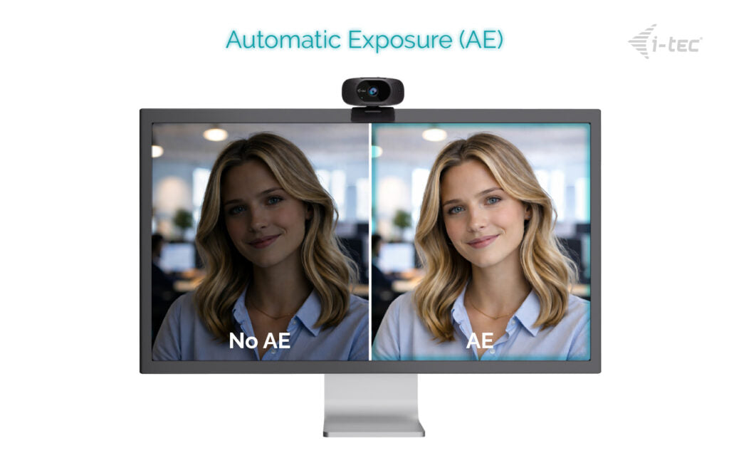 i-tec SOLOMON 300 Webcam – 4K Ultra HD, 60 fps, Sichtschutz, USB – Schwarz