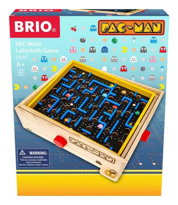 BRIO Pac-Man Labyrinth – Brettspiel, 2–4 Spieler, ab 6 Jahren, EN