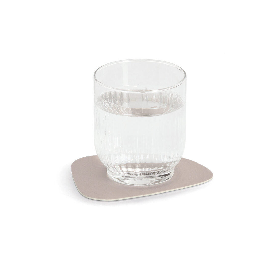 Zeller Present Glasuntersetzer – 4er Set, 10 × 12 cm, Kunststoff (PVC), Beige