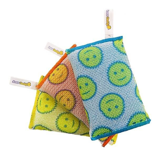 Scrub Daddy Scour Daddy Scheuerschwamm mit Armor Tec – Schaum, rechteckig, für Küche, mehrfarbig, 3 Stk.