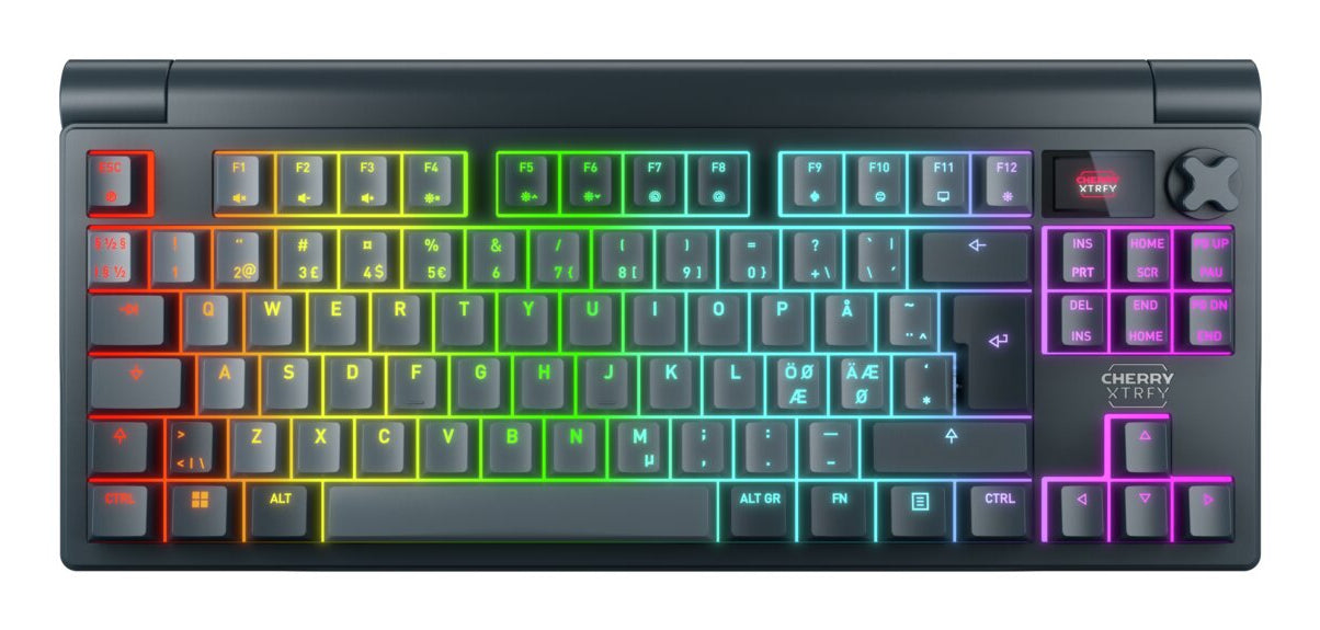 CHERRY XTRFY MX 8.3 TKL – Tastatur TKL – Mechanisch (MX2A Red) – Bluetooth & 2,4 GHz – USB-C – QWERTY (Nordisch)