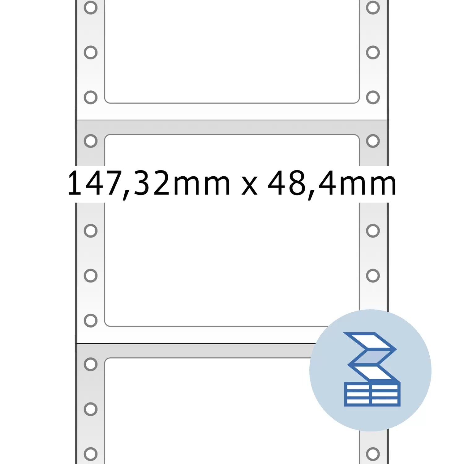 HERMA Druckeretiketten, 147 mm × 48 mm, weiss, Papier, permanent, 6000 Etiketten