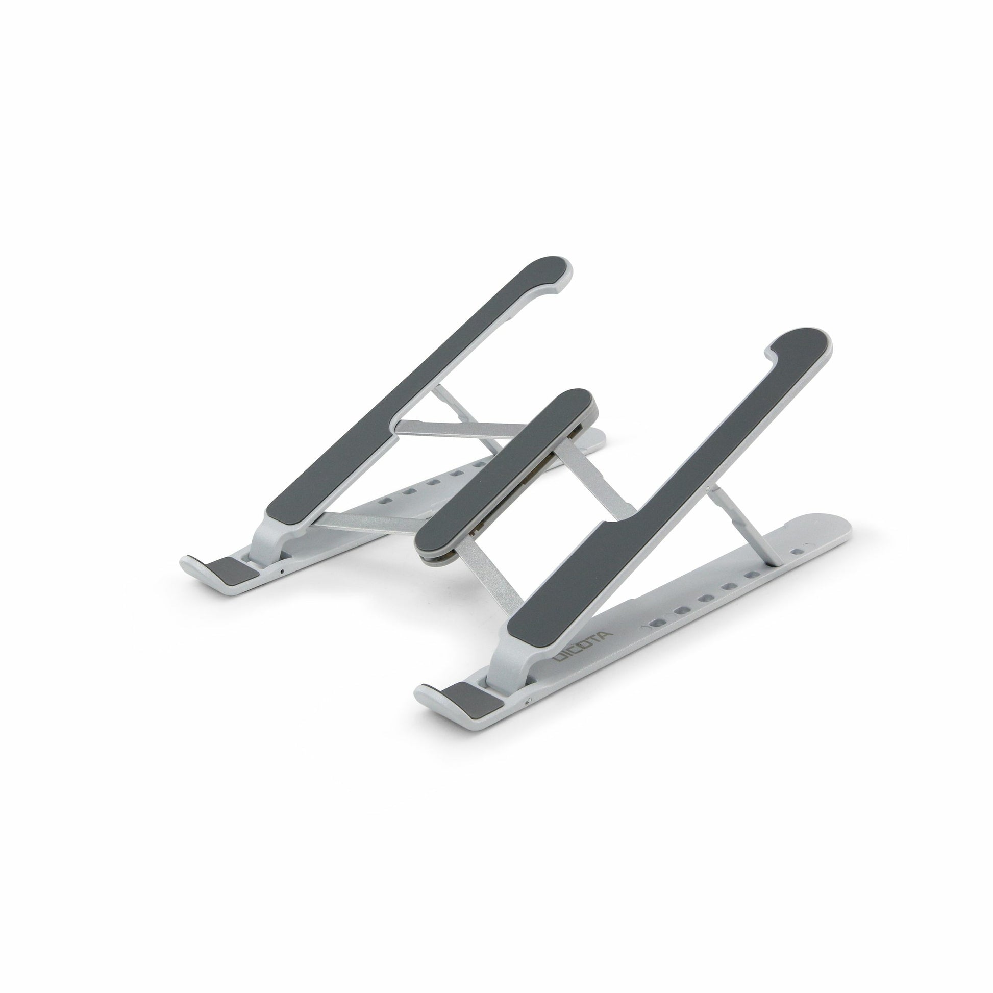 DICOTA Laptop-Ständer – für Laptops und Tablets – 7 Höhenstufen, faltbar – Schwarz/Silber