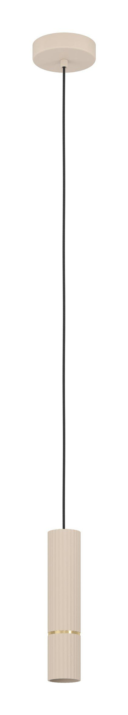 EGLO Pendelleuchte CAMINIA – Ø 11 × 110 cm, 345 lm, 4,7 W, 3000 K, beige, inkl. GU10