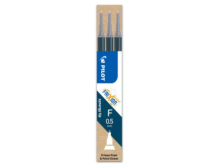 Pilot FriXion Rollerpatrone – Blau, 0,5 mm, für FriXion Ball, FriXion Pro, FriXion Slim und andere, 3er-Pack