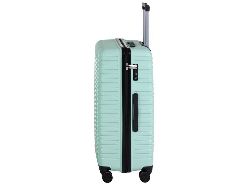 KOOR Manila – Hartschalenkoffer, 95 l, 4 Rollen (Spinner), TSA-Schloss, Mint, 46 × 76 × 30 cm