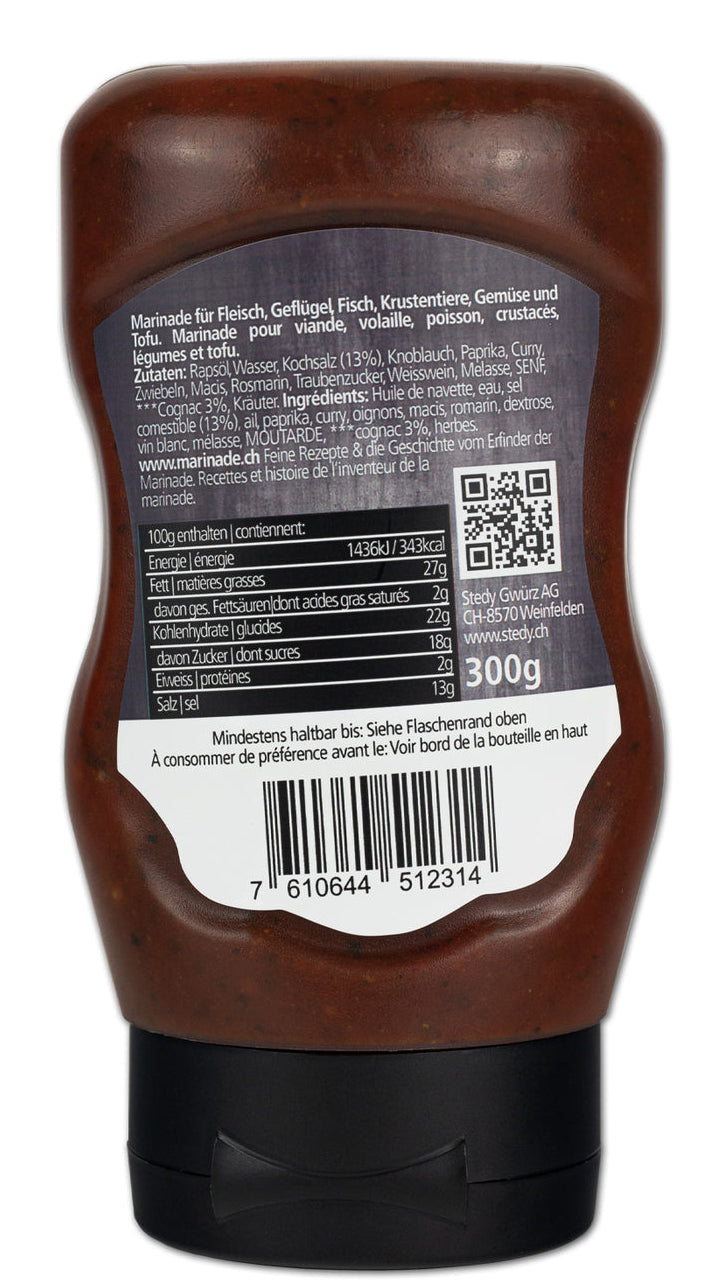 Stedy Cognac Marinade, glutenfrei – 300 g