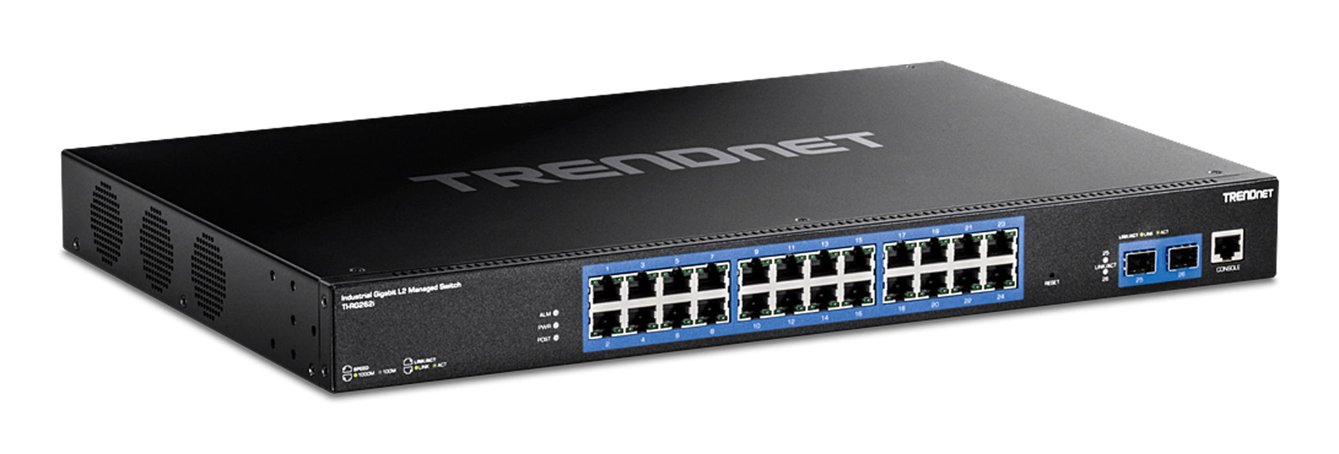 TRENDnet TI-RG262i – Managed L2 Switch – 24× 1G, 2× SFP, 19", 1U