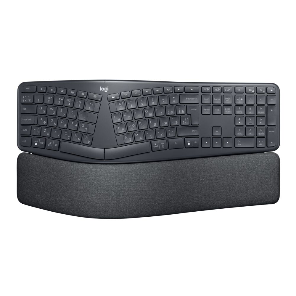 Logitech Ergo K860 – Tastatur, kabellos (Bluetooth/2,4 GHz) – für Windows, macOS