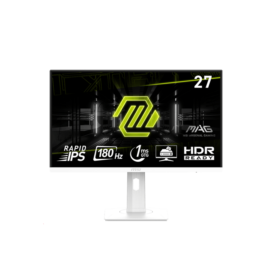 MSI MAG 274PFWDE – Monitor, 27", 1920 × 1080 (Full HD), Rapid IPS, 180 Hz, 300 cd/m², VESA 75 × 75, Weiss