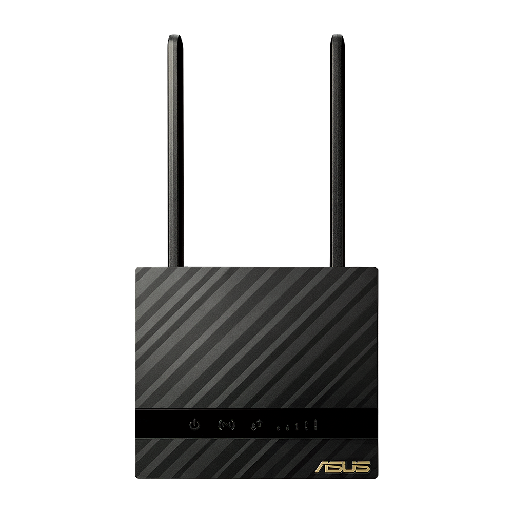 ASUS 4G-N16 – 4G Router, Wi‑Fi 4, 2,4 GHz, 300 Mbit/s, 1× GbE, SIM-Slot, Schwarz
