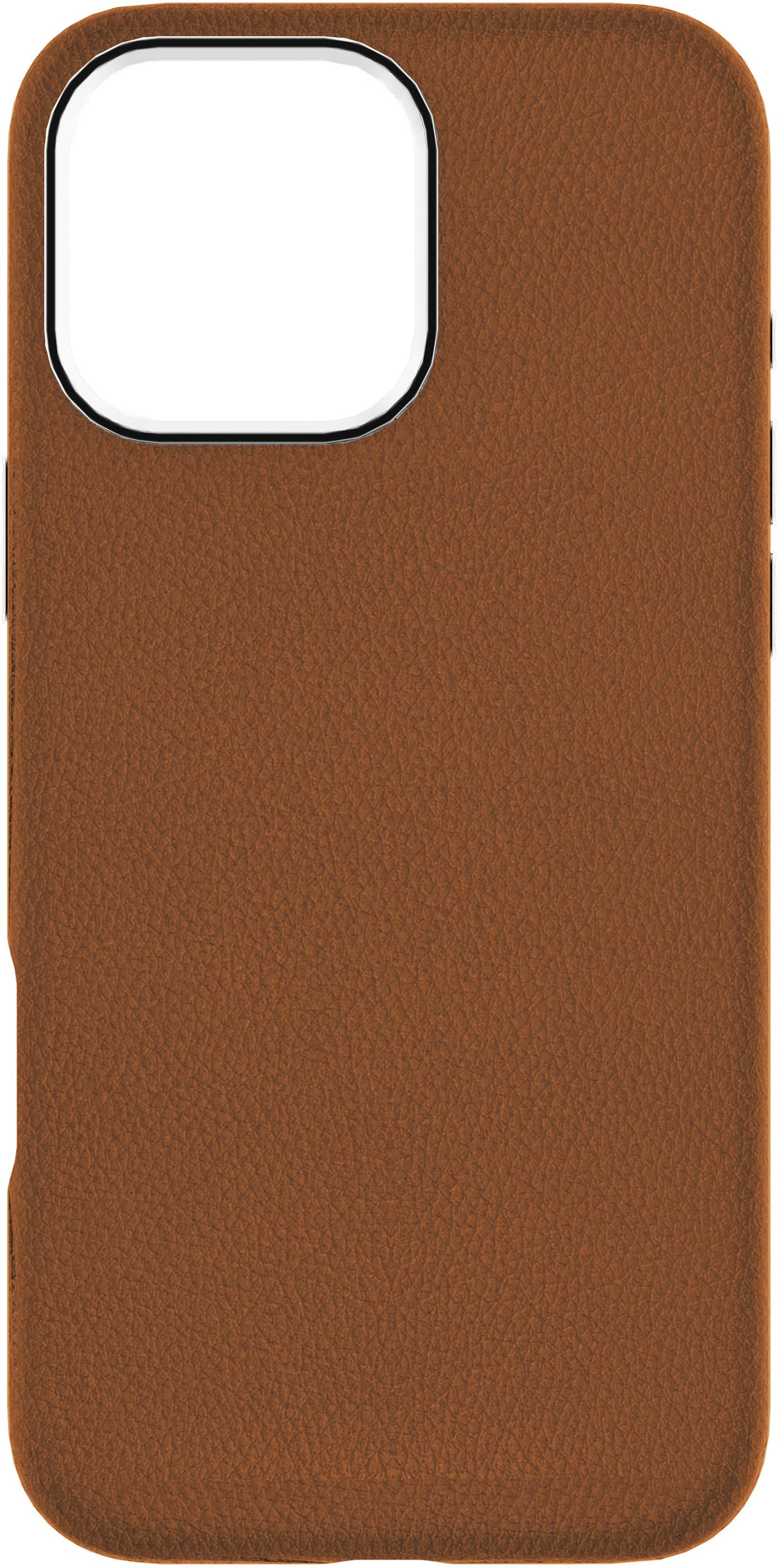 eSTUFF INFINITE Venice Backcover – für Apple iPhone 16, MagSafe, Leder, Braun
