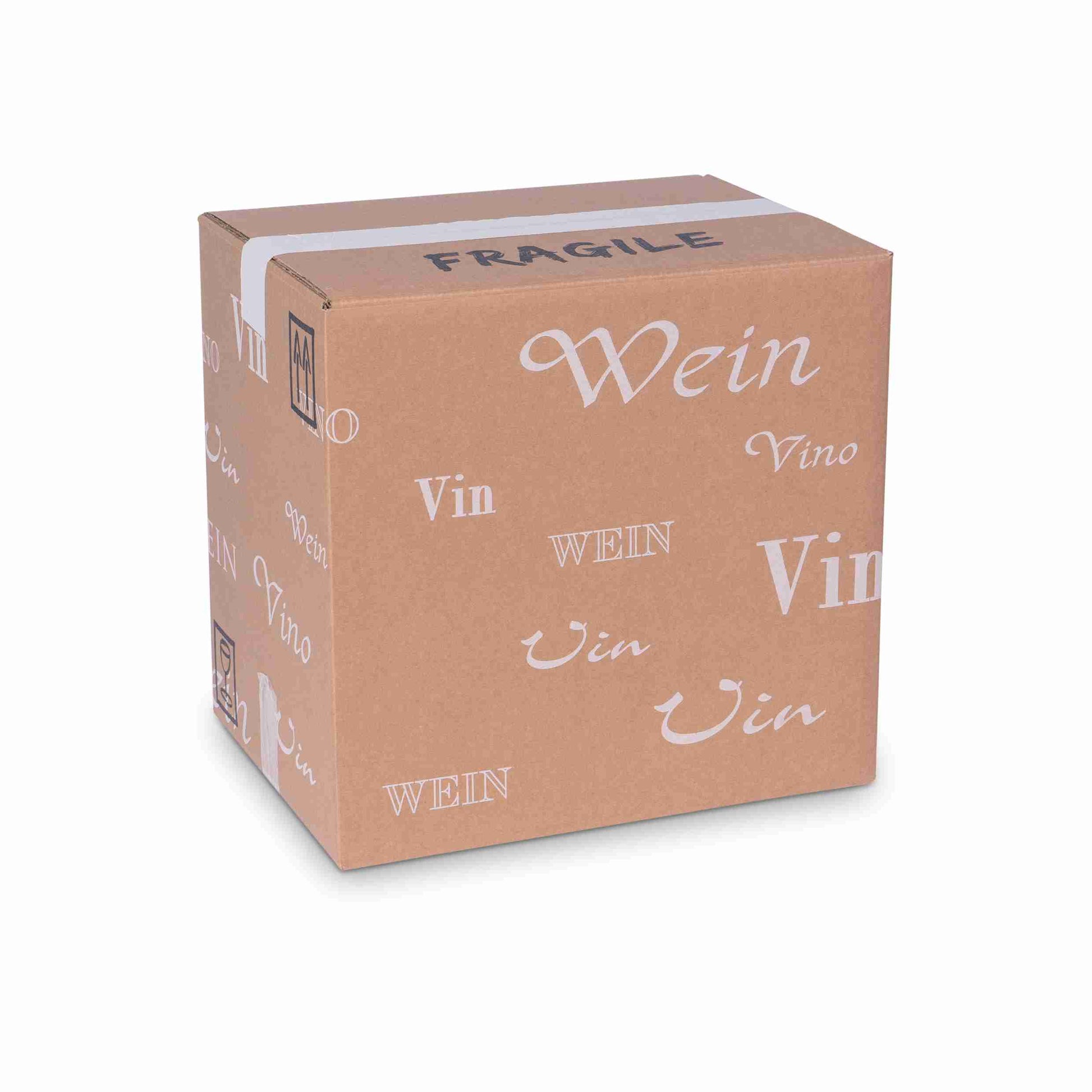 Model Weinversandkarton – für 12 × 0,75 l, max. 330 mm & Ø83 mm – 350 × 265 × 330 mm, braun, Wellkarton – 1 Palette (270 Stk.)