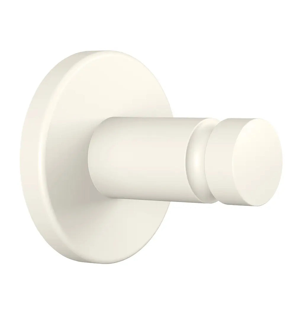 TESA Handtuchhaken MOON WHITE – Metall, 5 kg, Klebestreifen, 3,7×3,6×3,7 cm