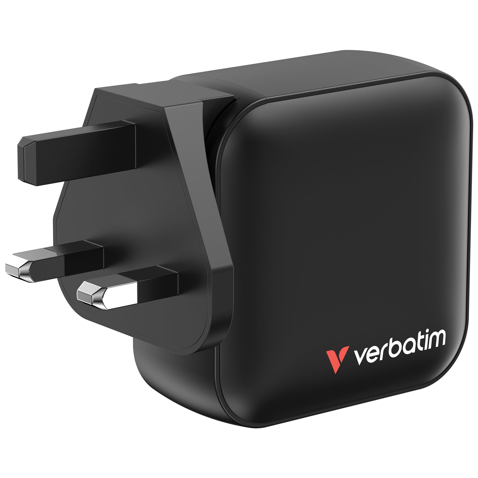 Verbatim Mini GaN Ladegerät (EU, UK, US) – 100 W, 3× USB-C + 1× USB-A, PD, QC, PPS