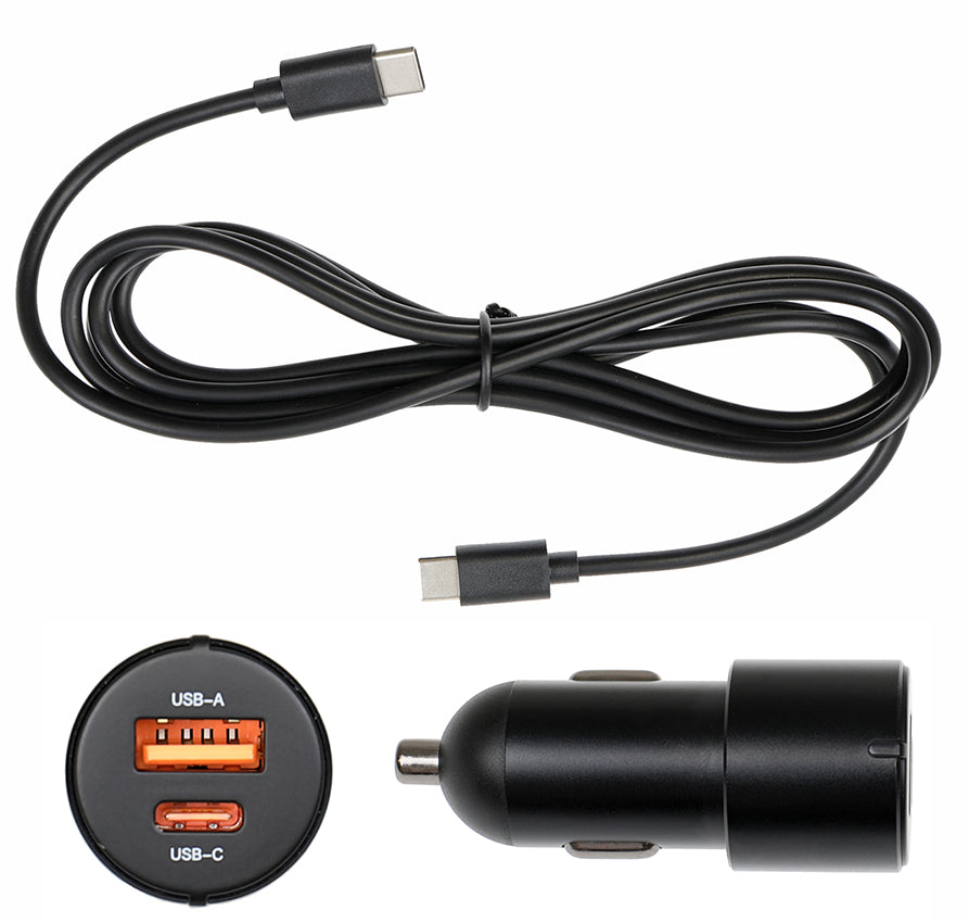 Brodit Ladegerät – 30 W, 1× USB-C + 2× USB-A, QC 3.0, mit 1,5 m Kabel – für USB-Geräte