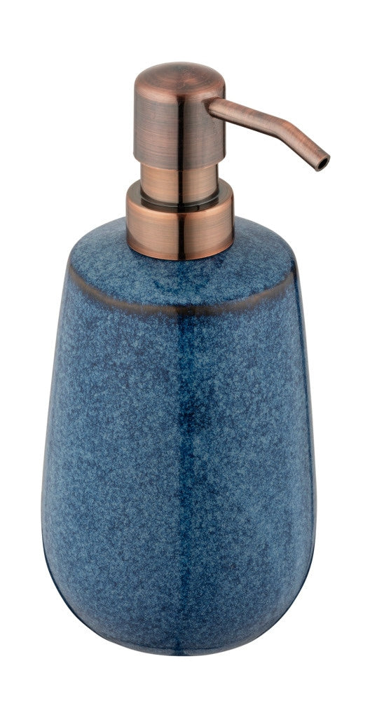 Wenko Sirmione Seifenspender – Keramik, Blau, 430 ml