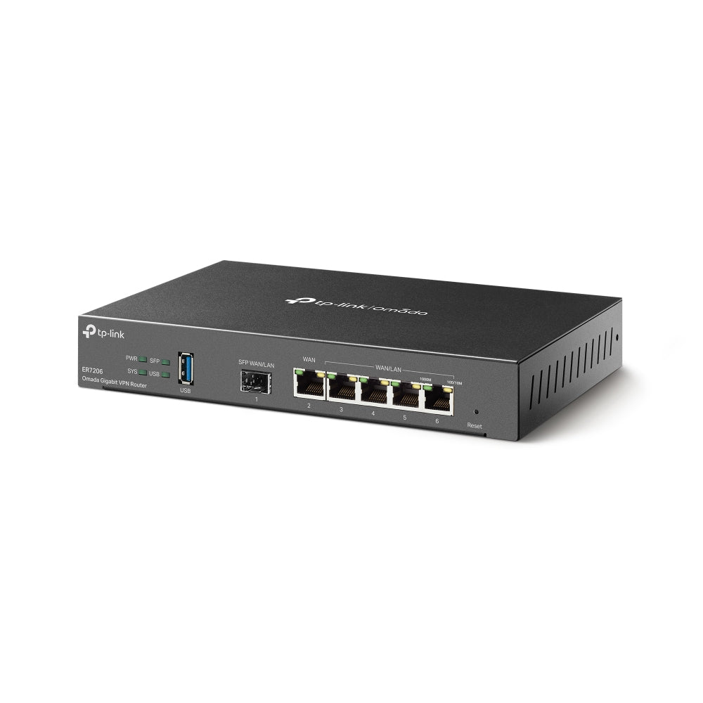 TP-Link Omada ER7206 – VPN-Router – 5×GbE, 1×SFP, bis 4×WAN, 50×VPN