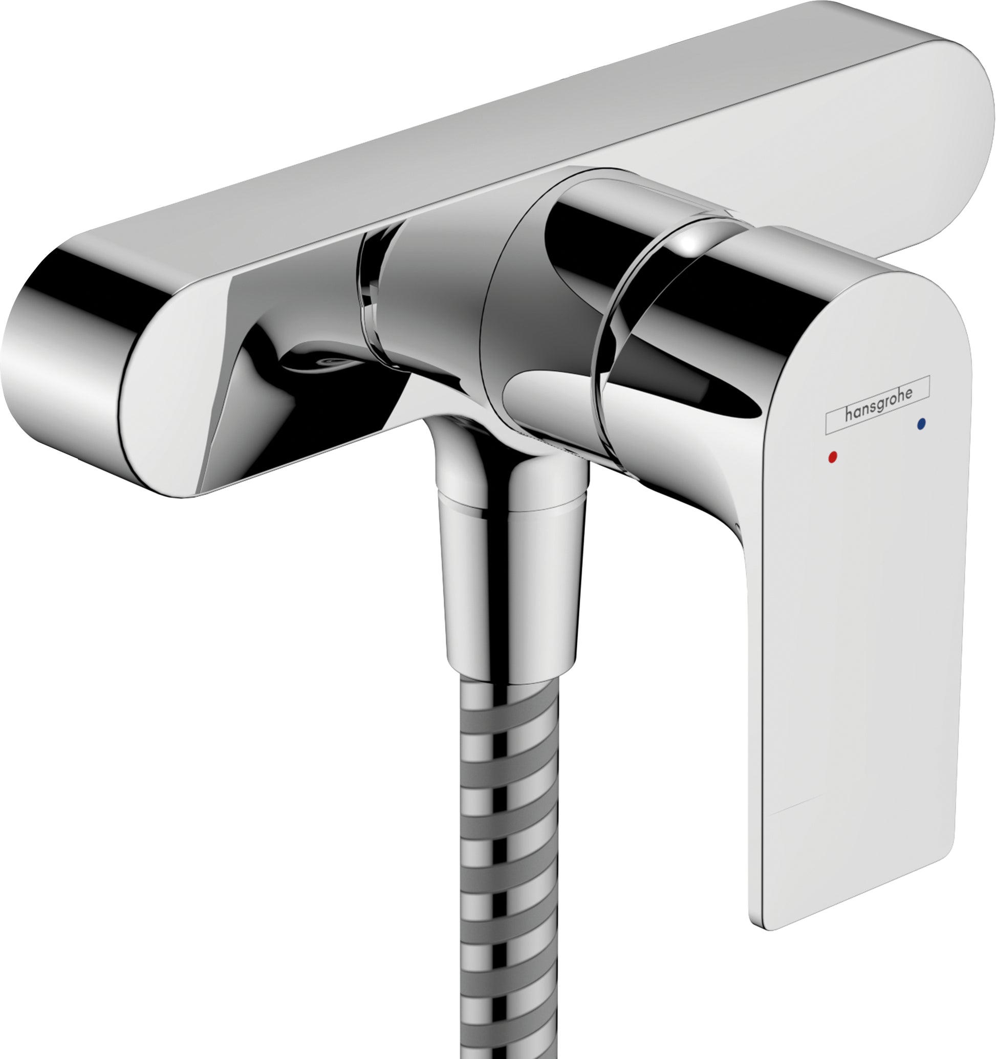 Hansgrohe Badebatterie Rebris E – 18,4×13,2×11,9 cm, Chrom, Aufputz