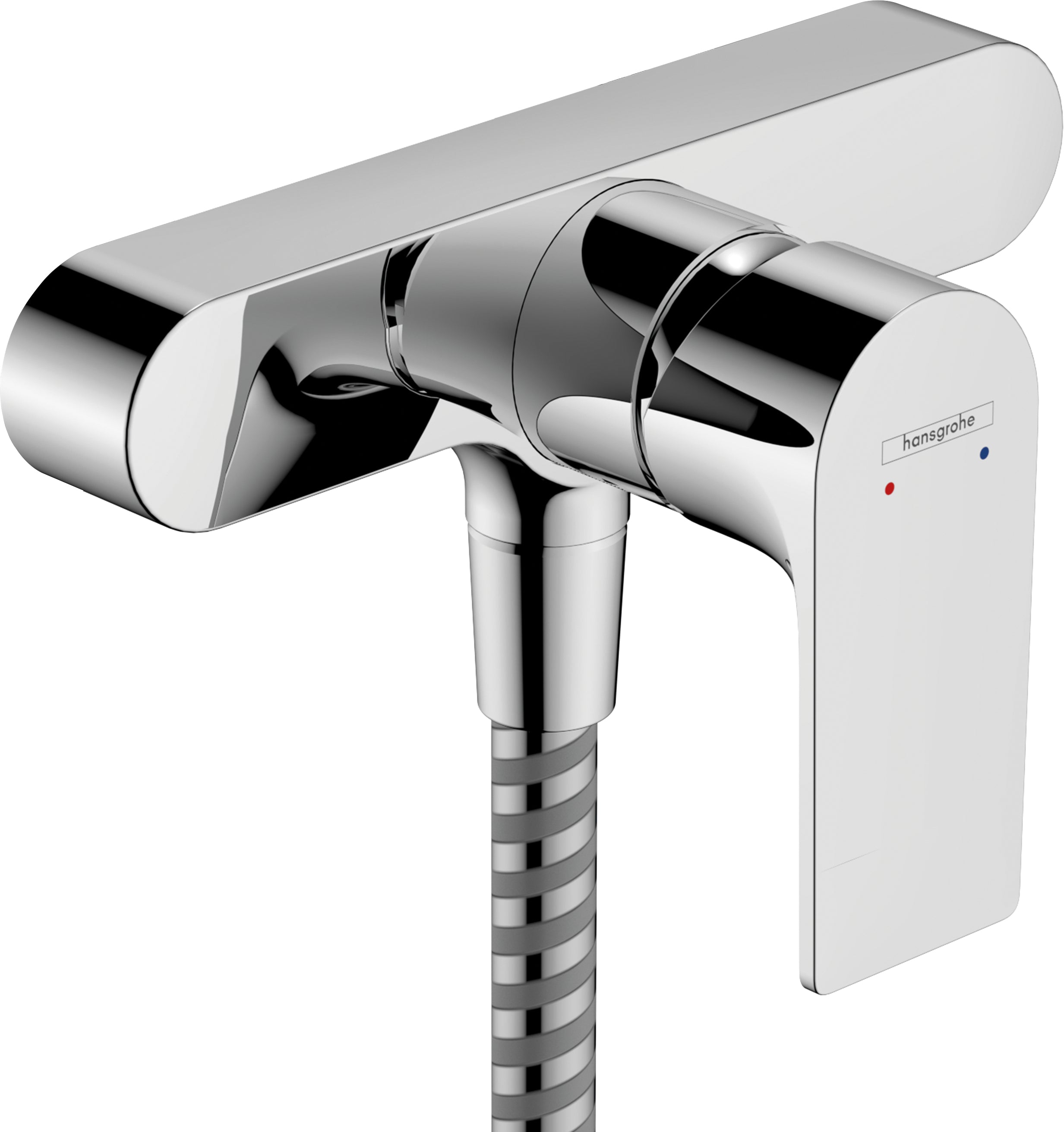 Hansgrohe Badebatterie Rebris E – 18,4×13,2×11,9 cm, Chrom, Aufputz