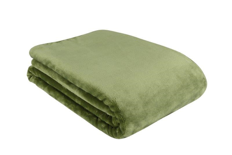 Eskimo Wohndecke – 150 × 200 cm, Micro-Polyester, Olivgrün