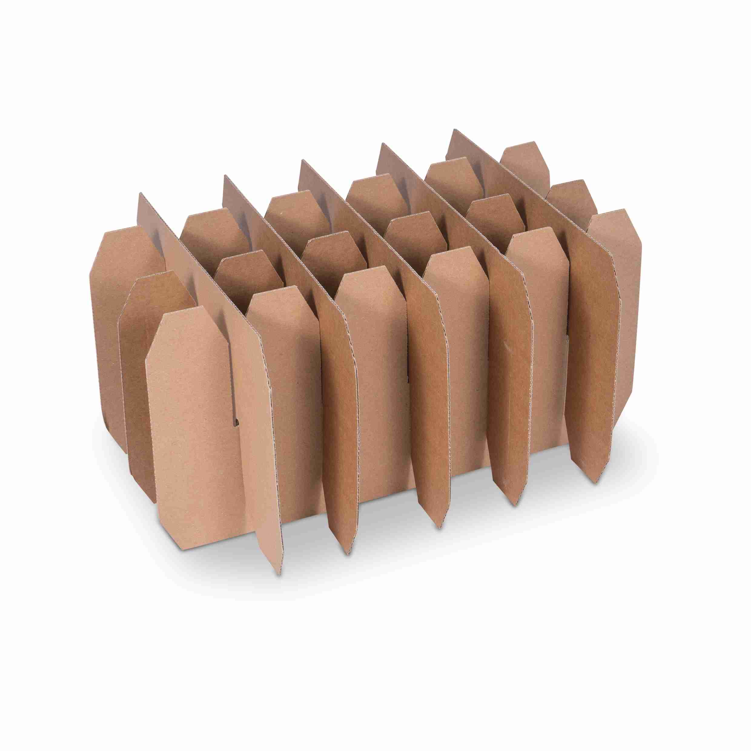 Einlagekarton – 795 × 1119 mm – Karton – braun – für 24 Flaschen (max. H 236 mm, Ø 62 mm) – 1 Stk., ab 50 Stk.