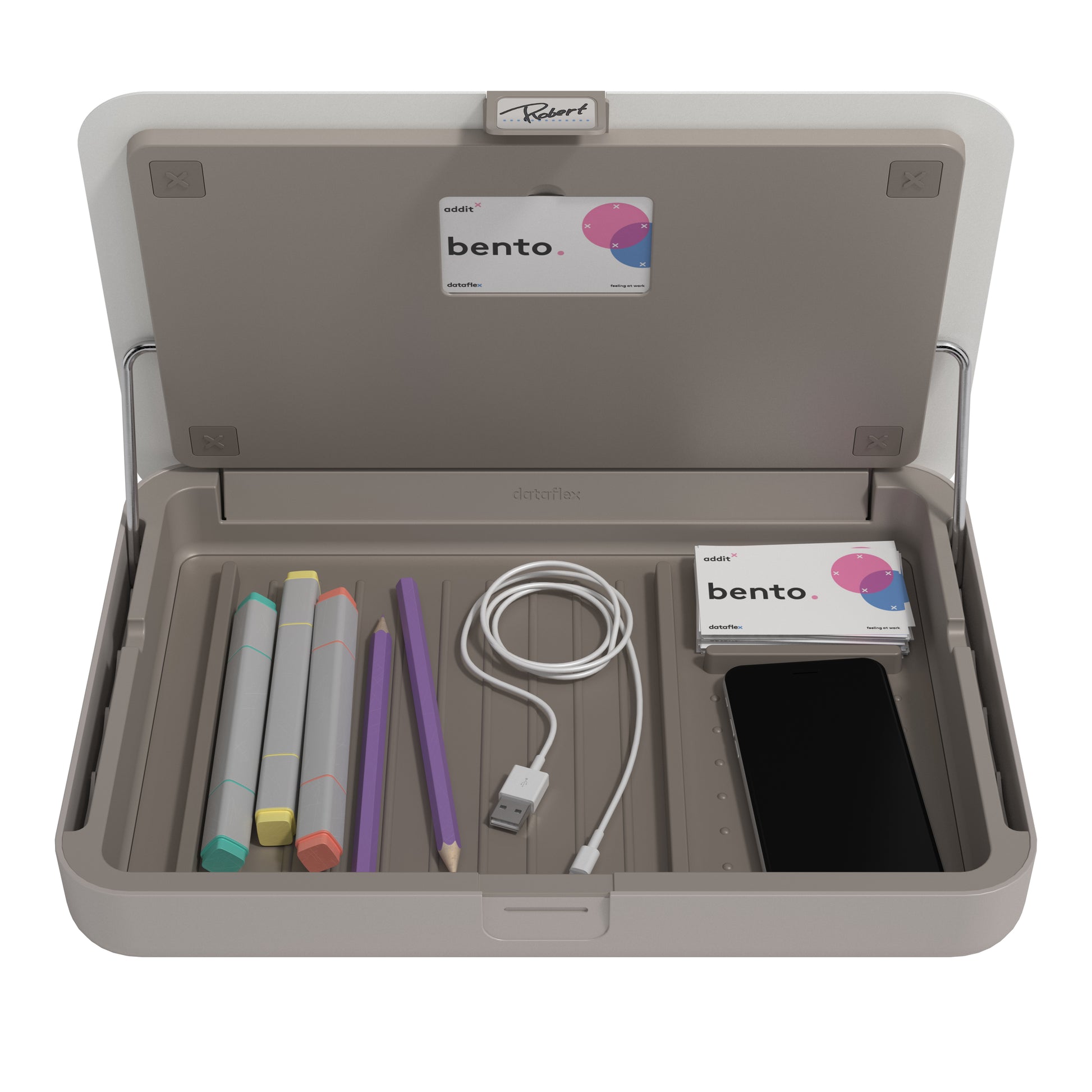 Dataflex Laptop-Ständer – bis 15" – höhenverstellbar, 6 kg Tragkraft – Weiss