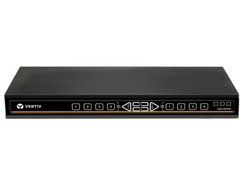 Vertiv SCM185DPH-400 – 2×8-Port DP/HDMI Sicherer KVM-Switch – 4K/60 Hz, USB 2.0-Hub, Audio